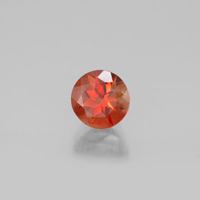 Labradorita Andesina Naranja miel natural de 0.73 ct, Corte Redondo, VS