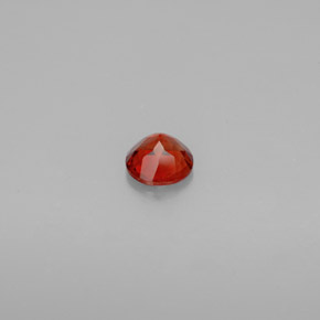 Andesina labradorita naranja natural de 0,71 ct, corte redondo, VS