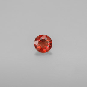 Andesina labradorita naranja natural de 0,54 ct, corte redondo, VS