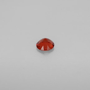 Andesina labradorita naranja natural de 0,54 ct, corte redondo, VS