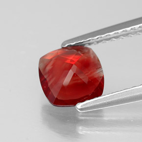 Andesina labradorita rojo natural de 0,79 ct, corte cojín, VVS-VS