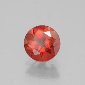 Labradorita Andesina Naranja miel natural de 0.64 ct, Corte Redondo, VS