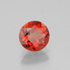 Labradorita Andesina Naranja miel natural de 0.67 ct, Corte Redondo, VS-SI