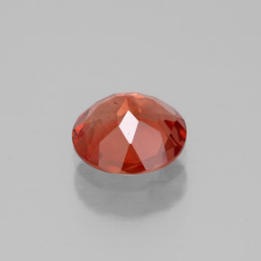 Andesina labradorita naranja natural de 0,65 ct, corte redondo, VS
