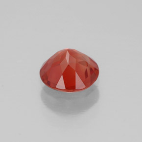 Andesina labradorita naranja natural de 0,56 ct, corte redondo, VVS-VS