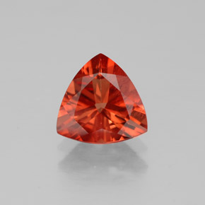 Andesina labradorita naranja natural de 0,82 ct, trillón, VVS-VS