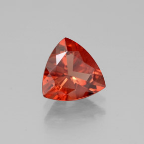 Andesina labradorita naranja natural de 0,82 ct, trillón, VVS-VS