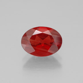 Andesina labradorita rojo natural de 0,80 ct, corte óvalo, VVS-VS