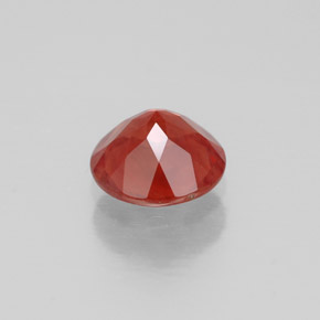 Andesina labradorita rojo natural de 0,60 ct, corte redondo, VS