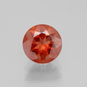 Labradorita Andesina Naranja miel natural de 0.77 ct, Corte Redondo, VS