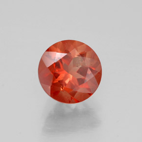 Labradorita Andesina Naranja miel natural de 0.77 ct, Corte Redondo, VS