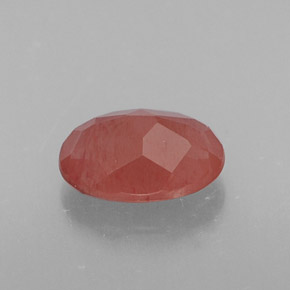 Andesina labradorita rojo natural de 0,74 ct, corte óvalo, translúcido