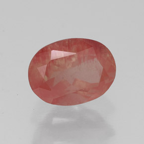 Andesina labradorita rojo natural de 1,30 ct, transparente, transparente / translúcido