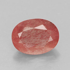 Andesina labradorita rojo natural de 1,22 ct, transparente, transparente / translúcido