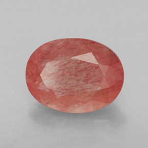 Andesina labradorita rojo natural de 1,22 ct, transparente, transparente / translúcido