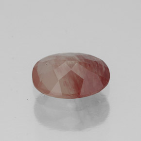 Labradorita Andesina Rojo naranja natural de 1.04 ct, Transparente, Transparente / Translúcido