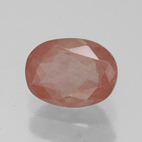 Andesina labradorita rojo natural de 1,37 ct, transparente, transparente / translúcido