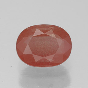 Labradorita Andesina Naranja miel natural de 1.33 ct, Corte Óvalo, Translúcido