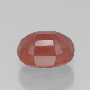 Labradorita Andesina Naranja miel natural de 1.33 ct, Corte Óvalo, Translúcido