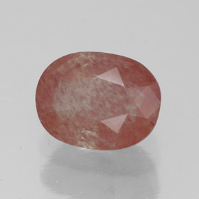 Andesina labradorita rojo natural de 1,44 ct, transparente, transparente / translúcido