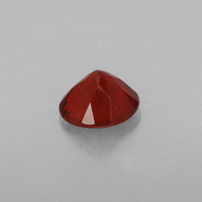 Andesina labradorita rojo natural de 0,63 ct, corte redondo, VVS-VS