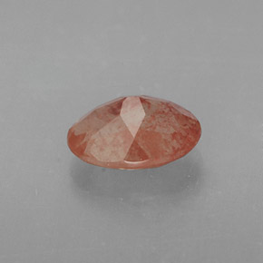 Labradorita Andesina Rojo naranja natural de 1.00 ct, Transparente, Transparente / Translúcido