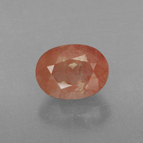 Andesina labradorita rojo natural de 1,14 ct, transparente, transparente / translúcido