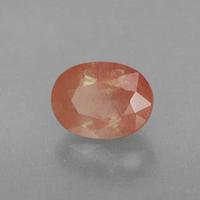 Andesina labradorita rojo natural de 1,14 ct, transparente, transparente / translúcido