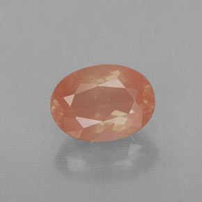 Labradorita Andesina Rojo naranja natural de 1.18 ct, Transparente, Transparente / Translúcido