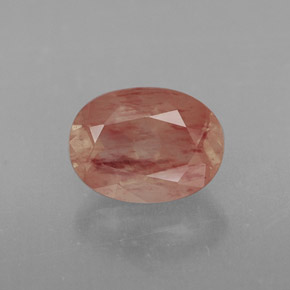 Labradorita Andesina Rojo naranja natural de 1.18 ct, Transparente, Transparente / Translúcido