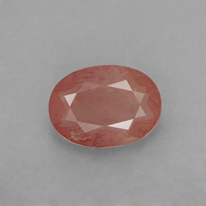 Labradorita Andesina Rojo naranja natural de 0.82 ct, Transparente, Transparente / Translúcido