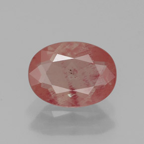 Andesina labradorita rojo natural de 1,06 ct, transparente, transparente / translúcido