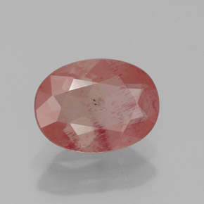 Andesina labradorita rojo natural de 1,06 ct, transparente, transparente / translúcido