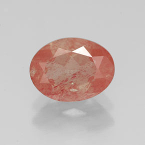 Andesina labradorita rojo natural de 1,17 ct, corte óvalo, VS