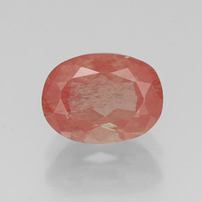 Andesina labradorita rojo natural de 1,36 ct, corte óvalo, VS