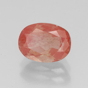 Andesina labradorita rojo natural de 1,36 ct, corte óvalo, VS