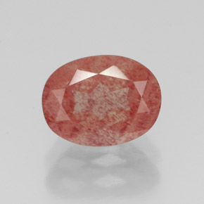 Andesina labradorita rojo natural de 1,33 ct, corte óvalo, VS