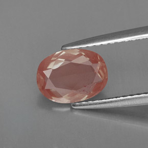 Andesina labradorita rojo natural de 1,07 ct, corte óvalo, VVS-VS