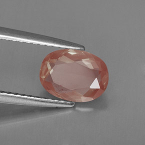Andesina labradorita rojo natural de 1,07 ct, corte óvalo, VVS-VS