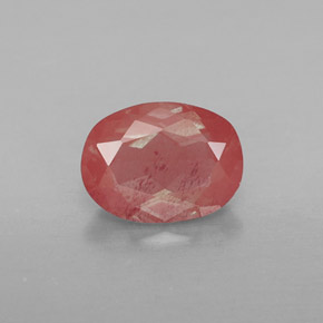 Andesina labradorita rojo natural de 1,19 ct, transparente, transparente / translúcido
