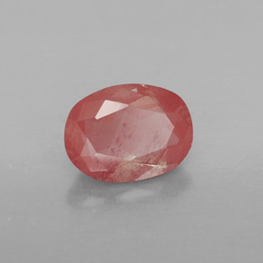 Andesina labradorita rojo natural de 1,19 ct, transparente, transparente / translúcido