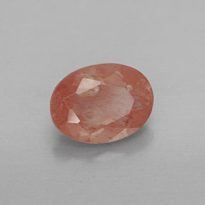 Andesina labradorita rojo natural de 0,85 ct, transparente, transparente / translúcido