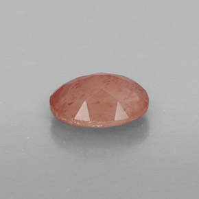 Andesina labradorita rojo natural de 0,85 ct, transparente, transparente / translúcido