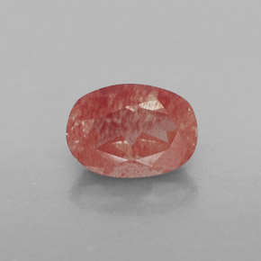 Andesina labradorita rojo natural de 0,78 ct, transparente, transparente / translúcido