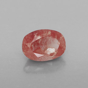 Andesina labradorita rojo natural de 0,78 ct, transparente, transparente / translúcido