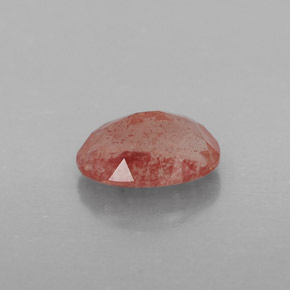 Andesina labradorita rojo natural de 0,78 ct, transparente, transparente / translúcido