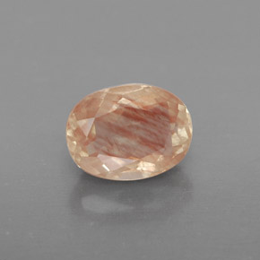 Andesina labradorita rojo natural de 1,49 ct, transparente, transparente / translúcido