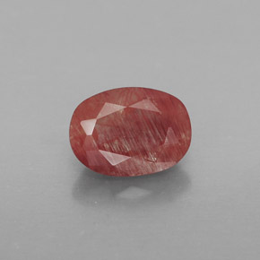 Andesina labradorita rojo natural de 0,90 ct, transparente, transparente / translúcido