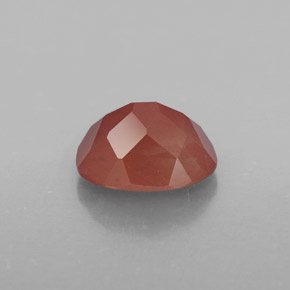 Labradorita Andesina Rojo medio natural de 1.41 ct, Transparente, Transparente / Translúcido