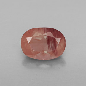 Labradorita Andesina Rojo naranja natural de 0.90 ct, Transparente, Transparente / Translúcido